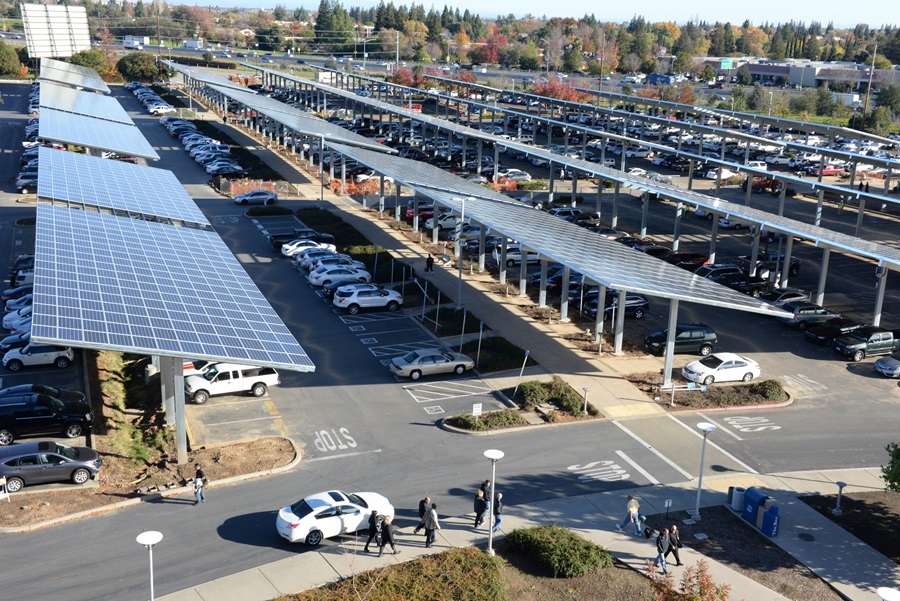 solar carport canopy at California Franchise Tax Board