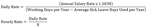 Daily Rate Formula