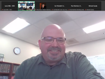 Kevin on Zoom screen