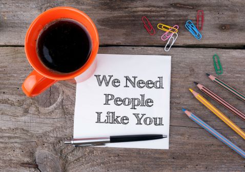 Table with note stating We Need People Like You