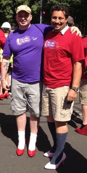 Kevin and Enrique walk a mile