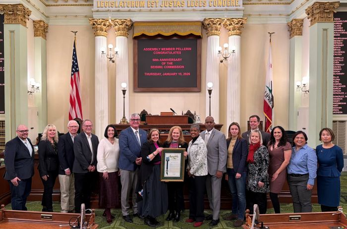 Seismic safety commission 50 year anniversary group photo
