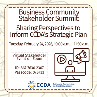 Flyer titled: Business Community Stakeholder Summit: Sharing Perspectives to Inform CCDA’s Strategic Plan