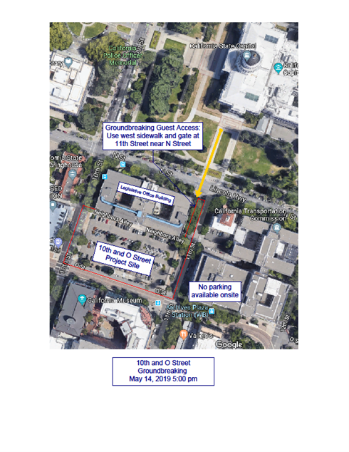 Photo of map to 10th and O Groundbreaking Ceremony
