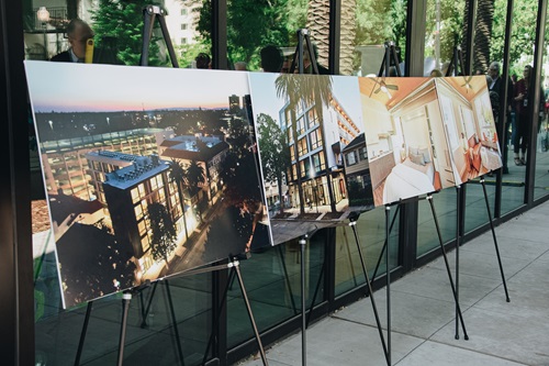 Photo of building renderings