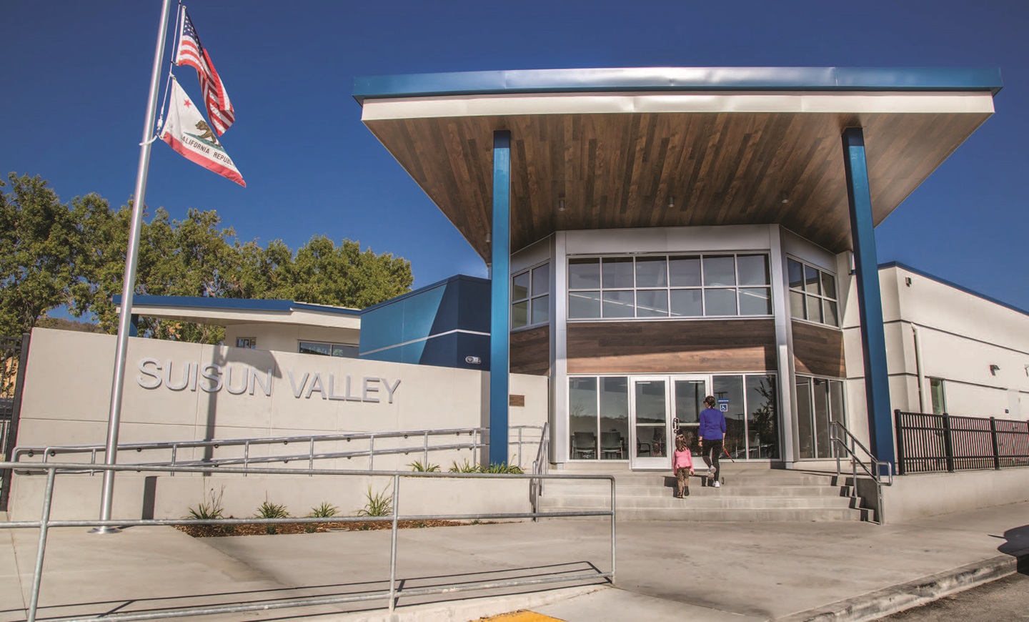 Suisun Valley K-8 School New Library and Administration Building Entry