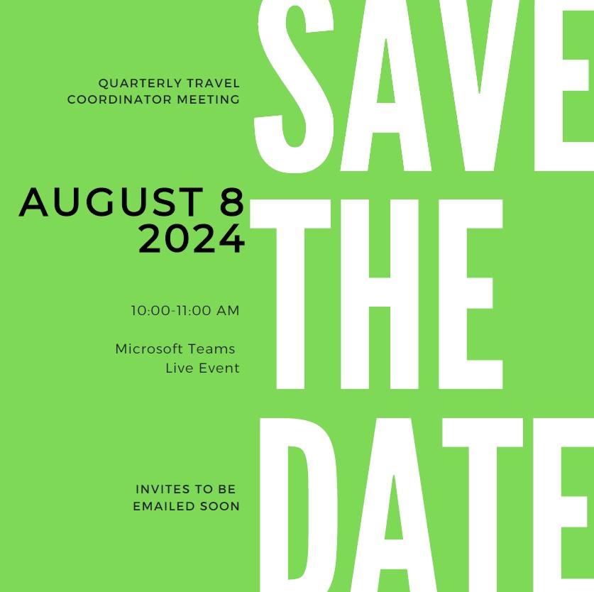 Save the date graphic showing date of meeting, location of meeting, and what to be on the lookout for. 