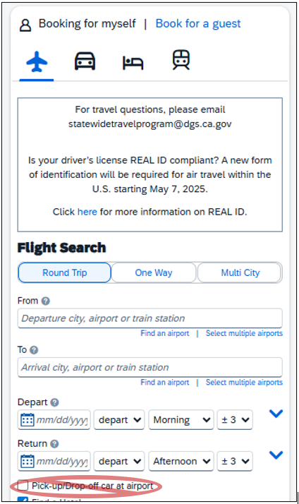 Concur screen shot