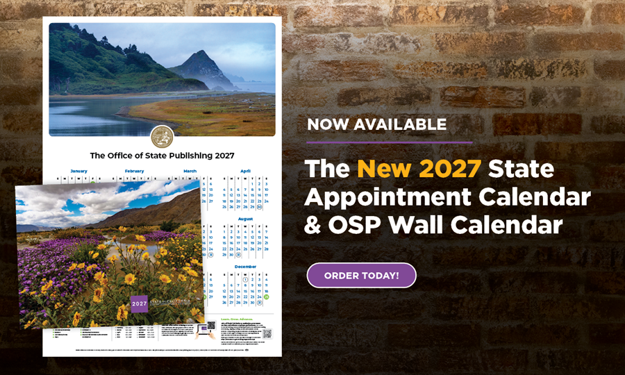 Order the new 2027 State Appointment Calendar