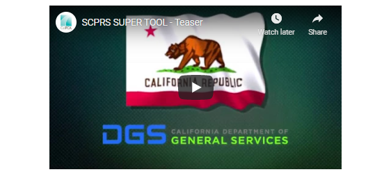 SCPRS Super Tool YouTube video