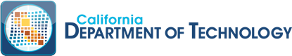 CDT logo in blue. California Department of Technology