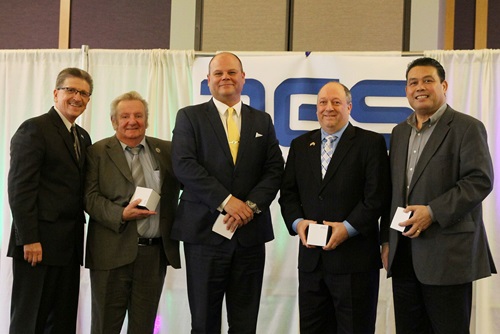 a photo of the SARA Judges and Angel Carrera. Pictured from left to right: Angel Carrera, Bob Mulz, Mike Sabellico, Rene Cota, and Julian Canete