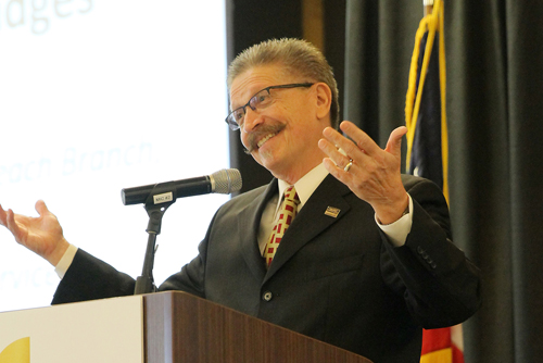 Angel Carrera, Chief of the Certification and Outreach Branch, Department of General Services, offers closing remarks.