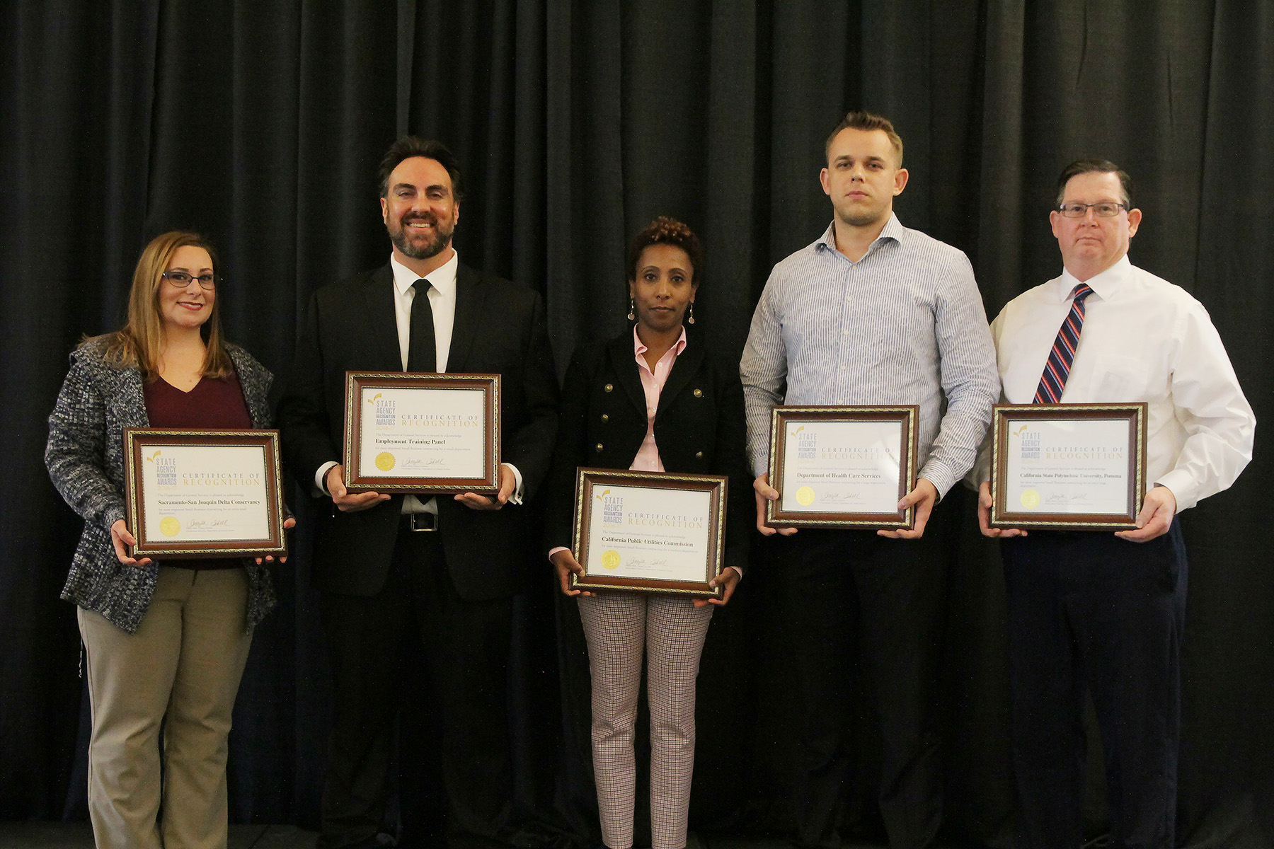 Most improved small business participation. Pictured from left to right: Sara Ward, Ryan Boyd, Bezawit Dilgassa, Max Lyulkin, and Duane Johnson