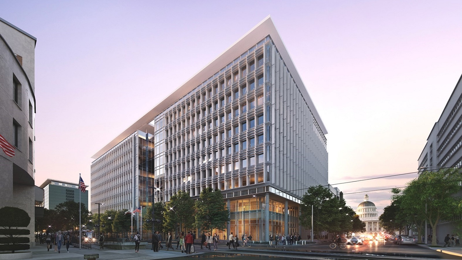 Rendering of the 10th  O Street Project from the corner of 11th and O Street