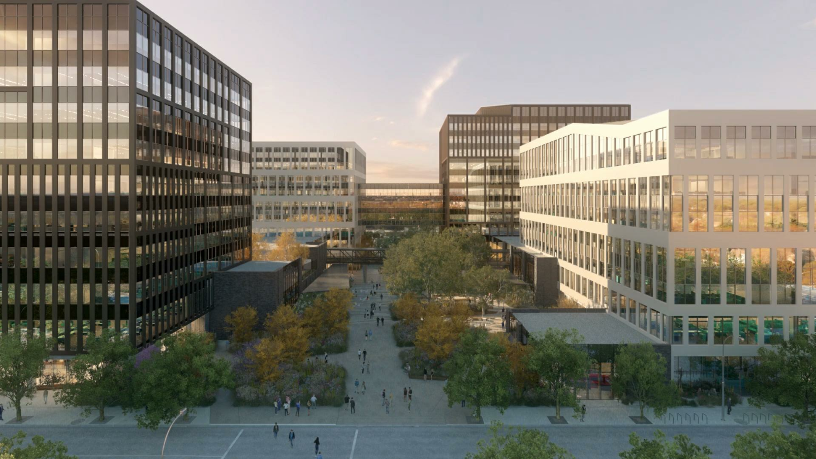 Rendered view of Richard's Boulevard Office Complex from Bannon