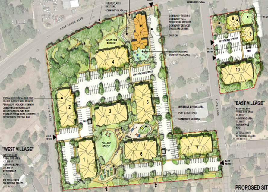 Aerial Map of South Lake Tahoe Affordable Housing Site