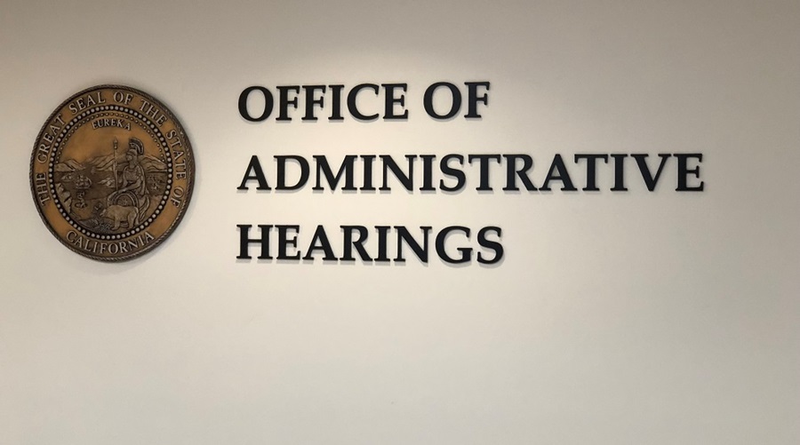 Photo of Office of Administrative Hearings sign